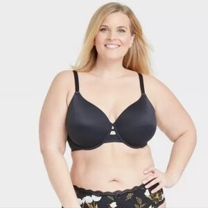 Auden Classic Bra Full Coverage Lightly Lined Molded Cups Underwire Adjustable